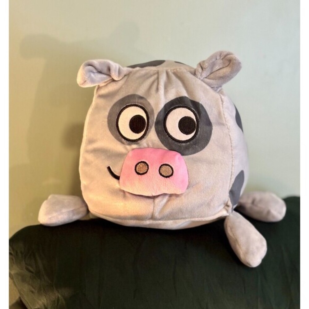 Kohls Cares Spirit the Cow Grey Spotted Cube Square Plush Stuffed Animal 2023